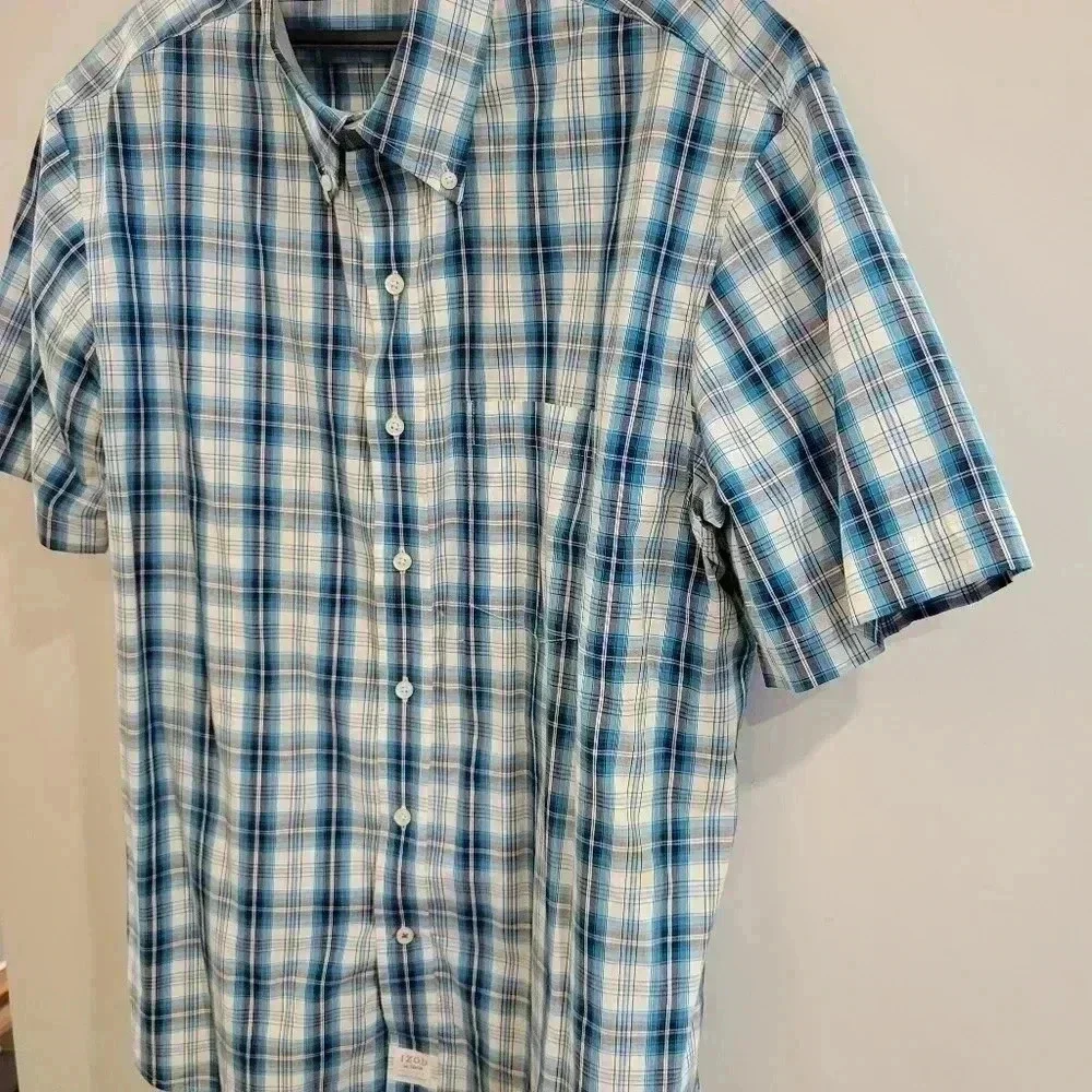 Men's  IZOD Saltwater Button Down Casual Shirt L - Picture 7 of 8